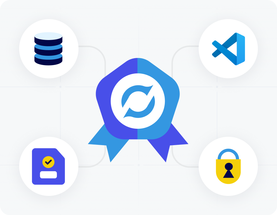 Best practices built in from 
day one abstract illustration